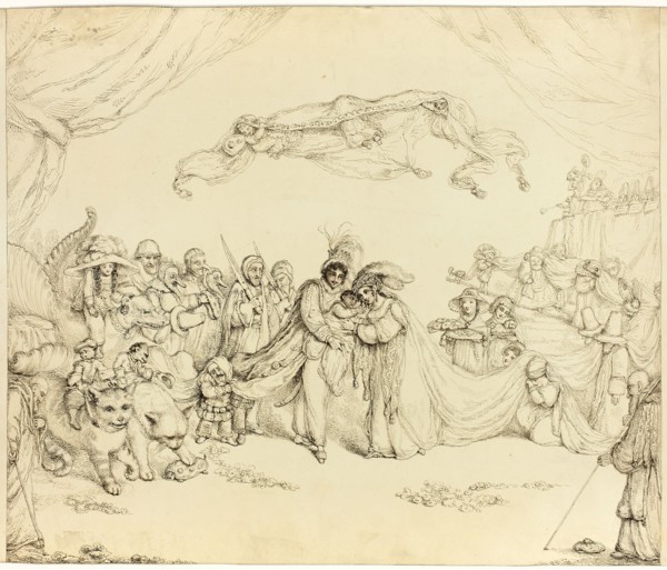 Oberon and Titania, from A Midsummer Night's Dream, n.d. Creator: Charles Kirkpatrick Sharpe.
