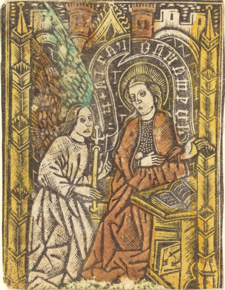 The Annunciation, 1460/1480. Creator: Master of the Borders with the Four Fathers of the Church.