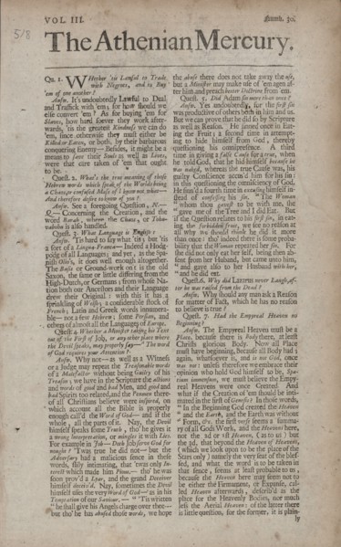 Whether 'tis lawful to trade with Negroes, and to buy 'em of one another?, 1690s. Creator: Unknown.