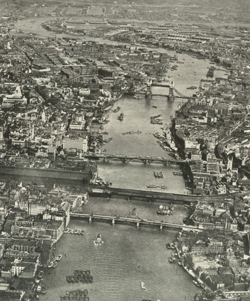 The Great Street Paved With Water The Thames from Southwark to Blackwall', 1937. Creator: Aerofilms.