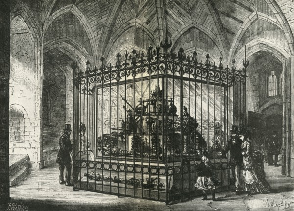 'The Jewels as they were displayed in the Wakefield Tower about 1875', 1962. Creator: Frank Watkins.