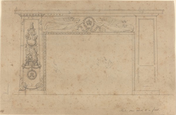 Design for the Chimney Piece in the Throne Room, Buckingham Palace, 1820/1826. Creator: John Flaxman.