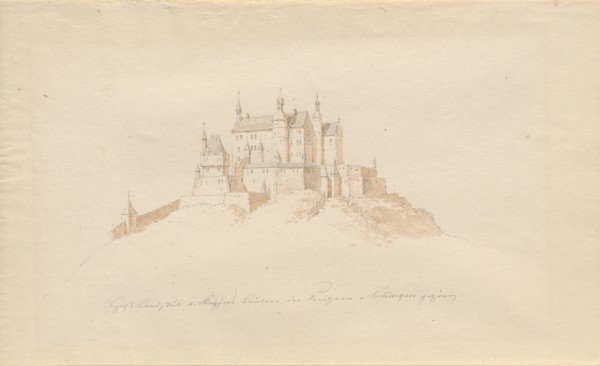 Schloss Landstuhl b. Kaisers, Lautern, den Prinzen v. Sickingen gehürig. Creator: Julius von Leypold.