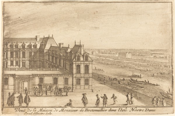 Veue de la Maison de Monsieur de Bretonuillerdans l'Isle Nostre Dame, 1664. Creator: Israel Silvestre.