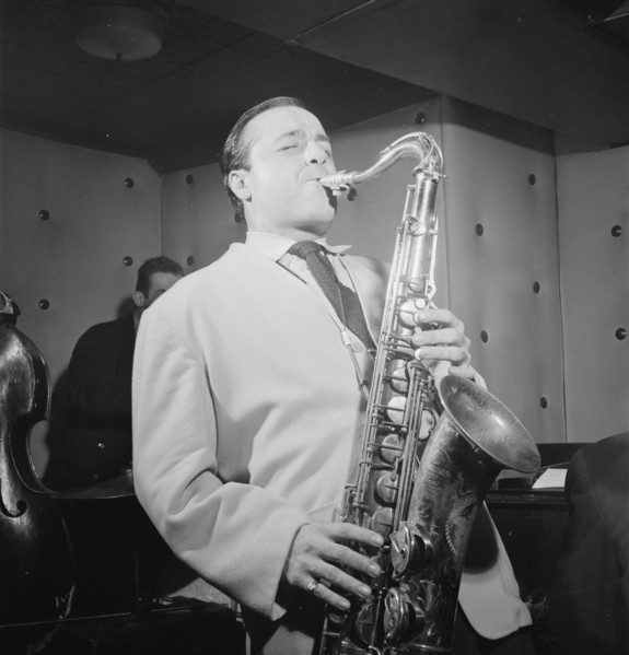 Portrait of Flip Phillips, Three Deuces, New York, N.Y., ca. June 1947. Creator: William Paul Gottlieb.