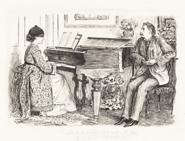 --And mist or glim, I'd sail with him, if he would sail with me--, c. 1865. Creator: George du Maurier.