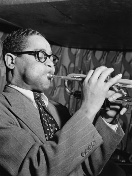 Portrait of Dizzy Gillespie, Famous Door, New York, N.Y., ca. June 1946. Creator: William Paul Gottlieb.