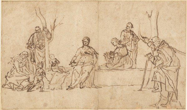 The Madonna and Child with Saints in a Landscape (Sacra Conversazione), 1500/1510. Creator: Vittore Carpaccio.