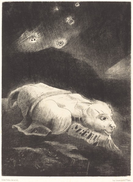 Quand s'eveillait la Vie au Fon de la matiere obscure (When life was awakening..., 1883. Creator: Odilon Redon.