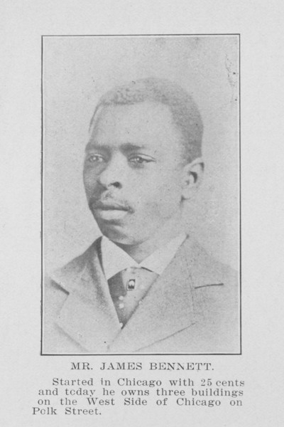 Mr. James Bennett; Started in Chicago with 25 cents and today he owns three buildings..., 1907. Creator: Unknown.
