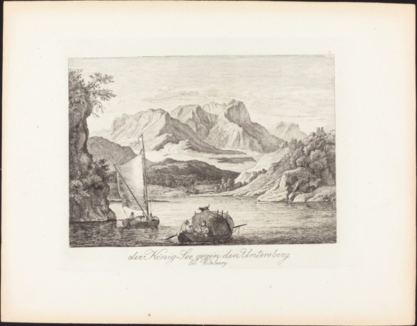 Der König-See gegen den Untersberg bei Salzburg (Königsee toward the Untersberg...), 1830. Creator: Ludwig Richter.
