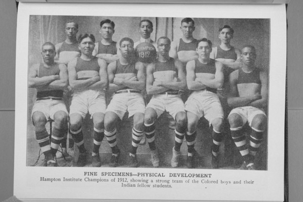 Fine specimen- physical development; Hampton Institute champions of 1912, showing a strong..., 1917. Creator: Unknown.