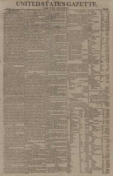 An act to prohibit the importation of slaves into any port or place within the jurisdiction..., 1807 Creator: Unknown.
