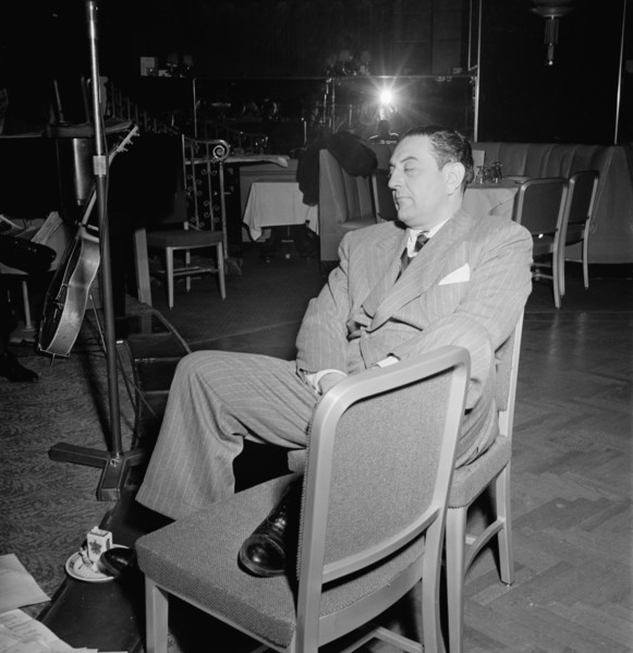 Portrait of Guy Lombardo, Starlight Roof, Waldorf-Astoria, New York, N.Y., ca. July 1947. Creator: William Paul Gottlieb.