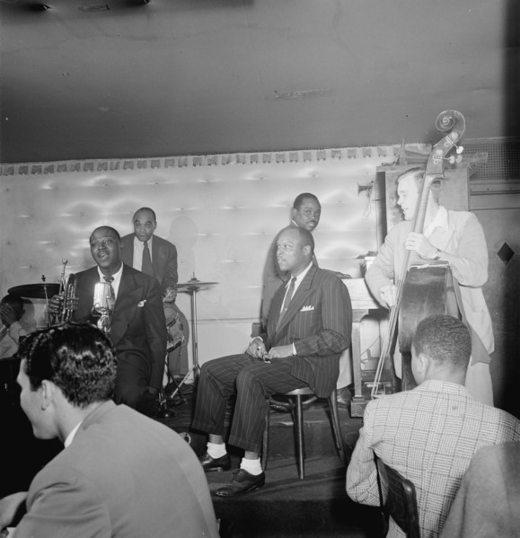 Portrait of Sidney De Paris, Freddie Moore, Eddie (Emmanuel) Barefield...N.Y., ca. July 1947. Creator: William Paul Gottlieb.