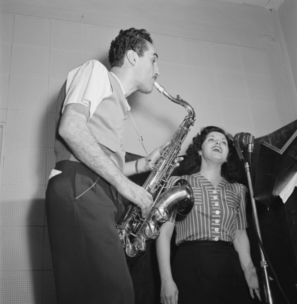 Portrait of Charlie Ventura and Lilyann Carol, National studio, New York, N.Y., ca. Oct. 1946. Creator: William Paul Gottlieb.