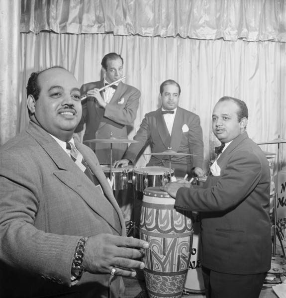 Portrait of Noro Morales, Ismael Morales, and Humberto López Morales, Glen Island Casino, N.Y., 1947 Creator: William Paul Gottlieb.