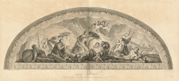 La Hollande Cintre du Salon de la Paix en face des Appartmens de la Reine..., [pl. 48], pub. 1752. Creators: Jean-Baptiste Masse, Louis Desplaces.