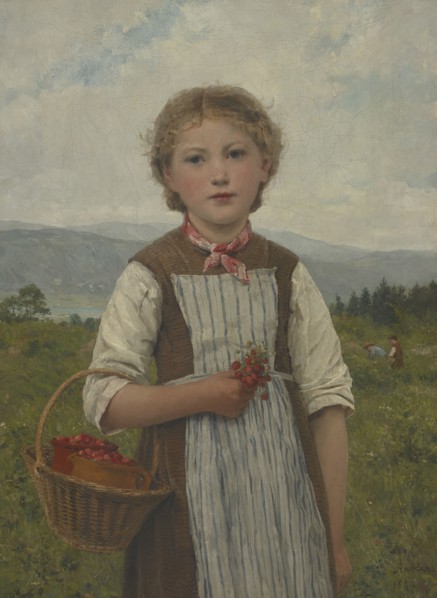 La Mariette aux fraises, 1884. Creator: Anker, Albert (1831-1910).