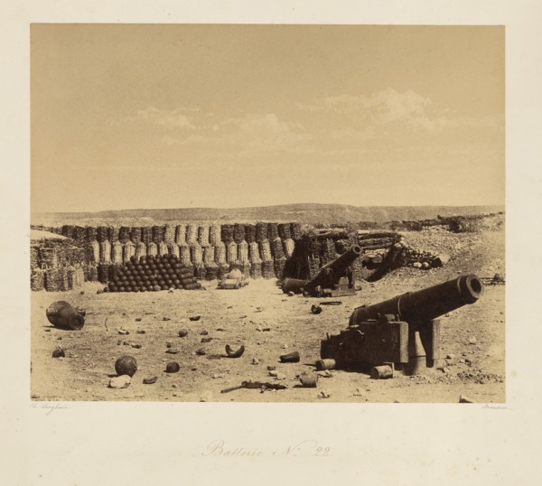 Battery No. 22. From: Souvenir de la Guerre de Crimee, 1855. Creator: Langlois, Jean-Charles (1789-1870).