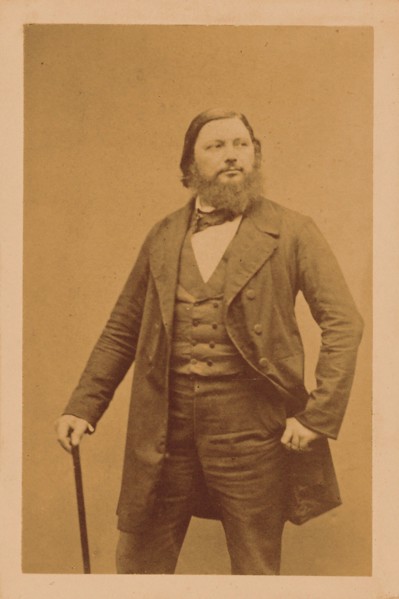 Portrait of Gustave Courbet, ca 1860-1865. Creator: Anonymous.