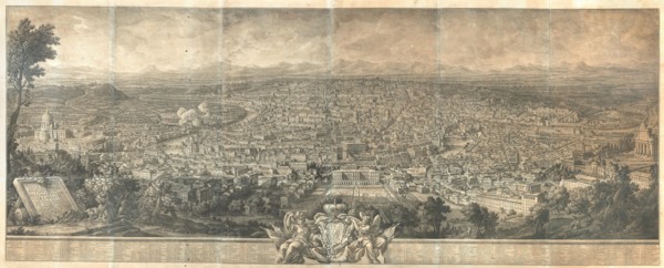 Prospetto dell'Alma Città di Roma visto dal Monte Gianciolo, c. 1750. Creator: Vasi, Giuseppe (1710-1782).