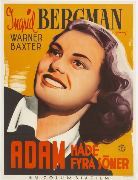 Movie poster "Adam Had Four Sons" by Gregory Ratoff  , 1941. Creator: Rohman, Eric (1891-1949).