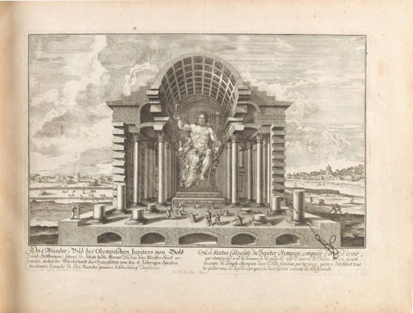 The Statue of Jupiter at Olympia. From "Entwurff einer historischen Architektur", 1725. Creator: Fischer von Erlach, Johann Bernhard (1656-1723).