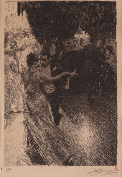 The Waltz, 1891. Creator: Zorn, Anders Leonard (1860-1920).