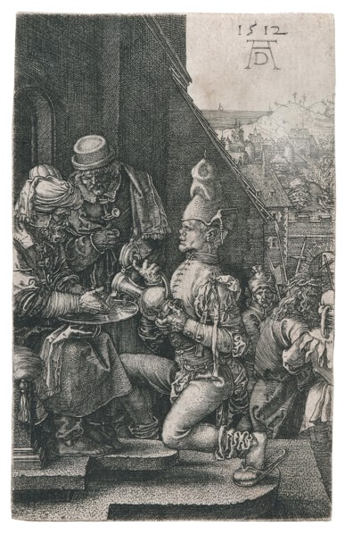 Pilate Washing His Hands, from the series "The Small Passion", 1512. Creator: Dürer, Albrecht (1471-1528).