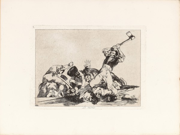 Los Desastres de la Guerra (The Disasters of War), Plate 3: Lo mismo (The same) , 1810s. Creator: Goya, Francisco, de (1746-1828).
