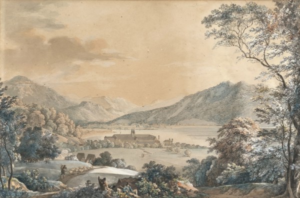 View towards the Tegernsee Abbey. Creator: Dillis, Johann Georg von (1759-1841).