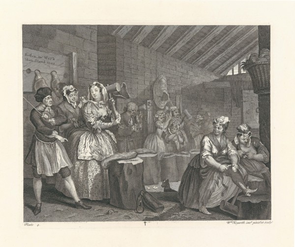 A Harlot's Progress. Plate 4: Moll beats hemp in Bridewell Prison, 1732. Creator: Hogarth, William (1697-1764).