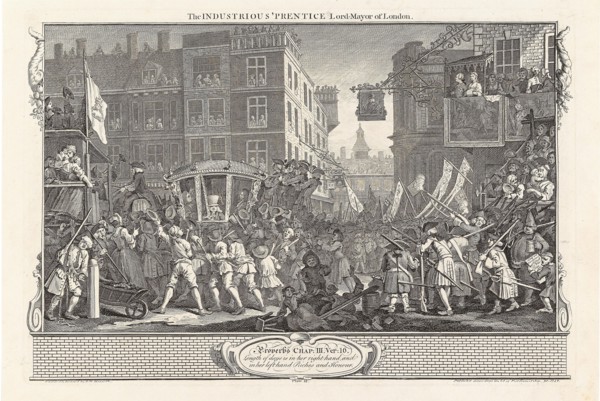 Series "Industry and Idleness", Plate 12: The Industrious 'Prentice Lord-Mayor of London, 1747. Creator: Hogarth, William (1697-1764).