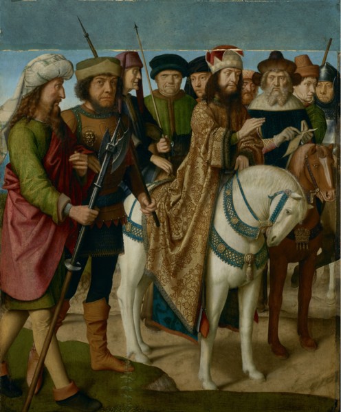 Christ Nailed to the Cross (Pilate's Dispute with the High Priest), 1480-1485. Creator: David, Gerard (ca. 1460-1523).