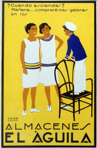 Advertising poster for 'Almacenes el Aguila' in Barcelona, 1940. Creator: Cidon i Navarro, Francisco (1871-1941).