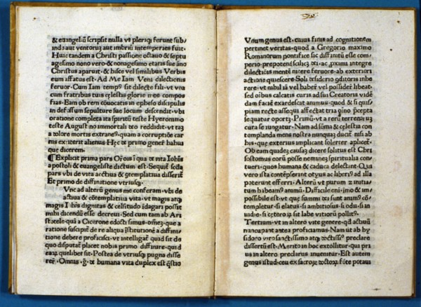 Pages of the work 'De laudibus iohannis apostoli et evangelistai' by Ambrose de Cora, 1475. Creator: Ambrosio di Cora.