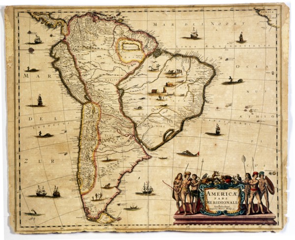 Americae pars Meridionalis, Amsterdam, c. 1640.  Creator: Hondius, Henrici (siglo XVII).