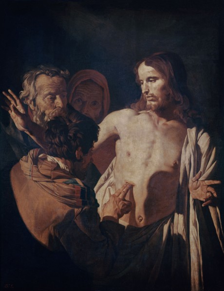 The Unbelief of St. Thomas, 17th century. Creator: Stom, Matthias ((1600-1650).