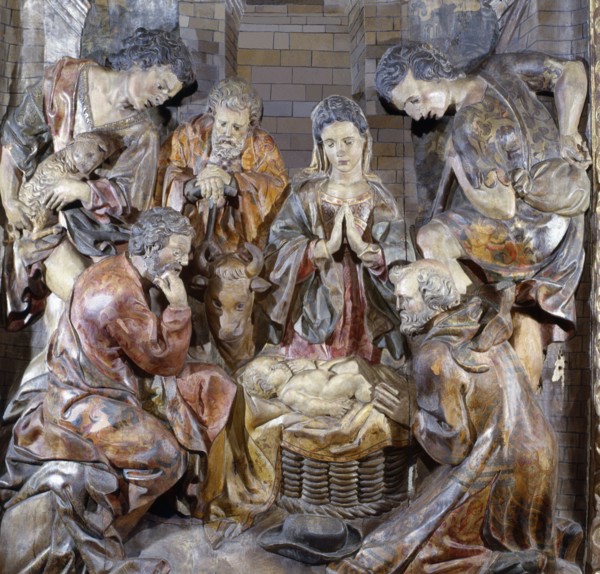 Altarpiece of the Adoration of the Shepherds, from the altar of the Roser of the Church of...1642. Creator: Grau, Joan (1608-1685).