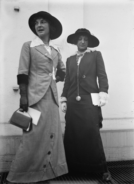 Anna V. Evans, Right, with Ollie M. Wilson, 1913. Creator: Harris & Ewing.