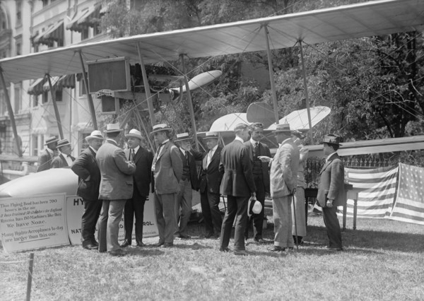 National Aero Coast Patrol Commn. - Curtiss Hydroaeroplane or Flying Boat Exhibited..., 1917. Creator: Harris & Ewing.