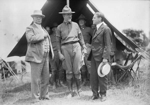 National Guard of D.C. - Gen. Hugh L. Scott; Col. William Harvey; Sec. of War Baker, 1916. Creator: Harris & Ewing.