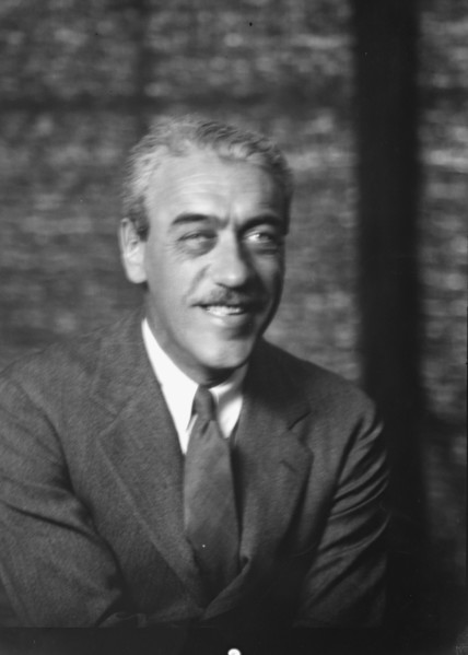 Stiller, Mauritz, Mr., portrait photograph, 1927 Creator: Arnold Genthe.