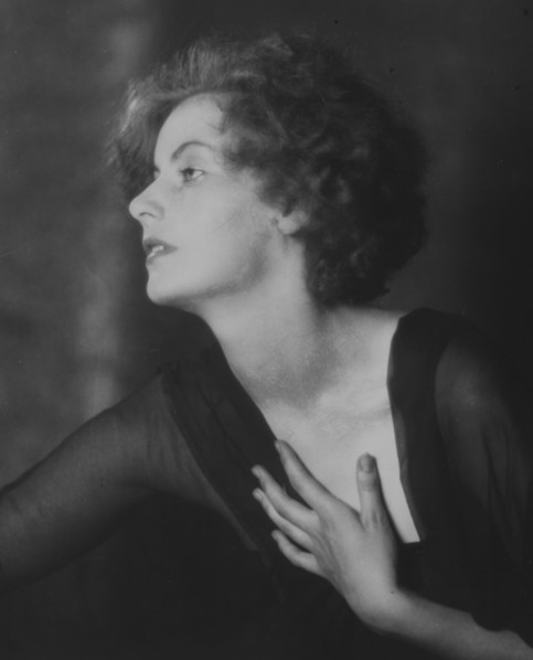 Portrait photograph of Greta Garbo, 1925 July. Creator: Arnold Genthe.