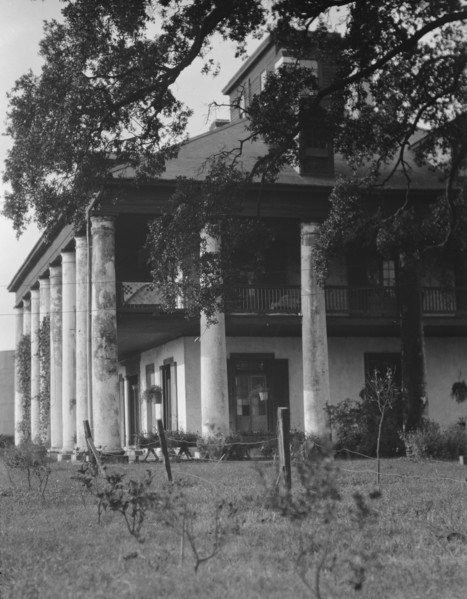Plantation house, possibly the Belles Demoiselles, New Orleans, between 1920 and 1926. Creator: Arnold Genthe.