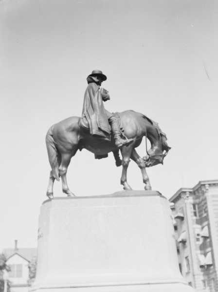 Francis Asbury - Equestrian statues in Washington, D.C., between 1911 and 1942. Creator: Arnold Genthe.