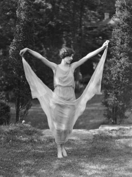 Unidentified dancer, possibly an Elizabeth Duncan dancer, between 1911 and 1942. Creator: Arnold Genthe.