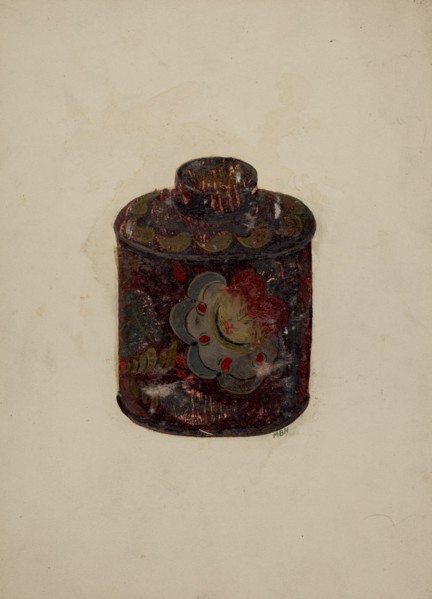 Toleware Canister, 1935/1942. Creator: Myra Newswanger.