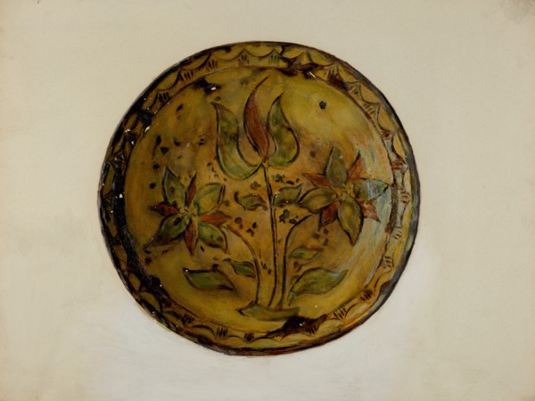 Pa. German Pie Dish, c. 1937. Creator: C.W. Perky.